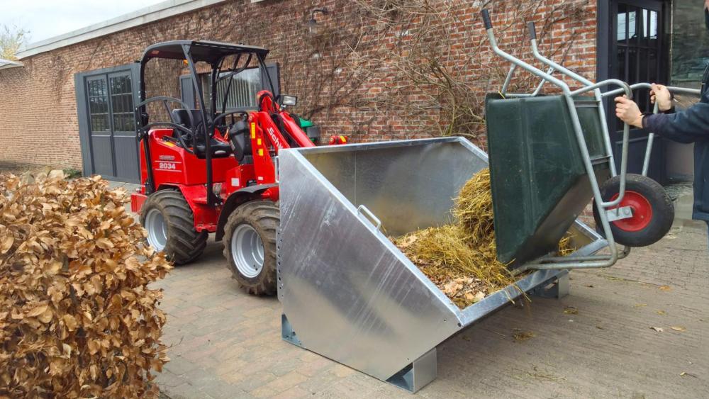 Rechte verzamelbak voor de stal
